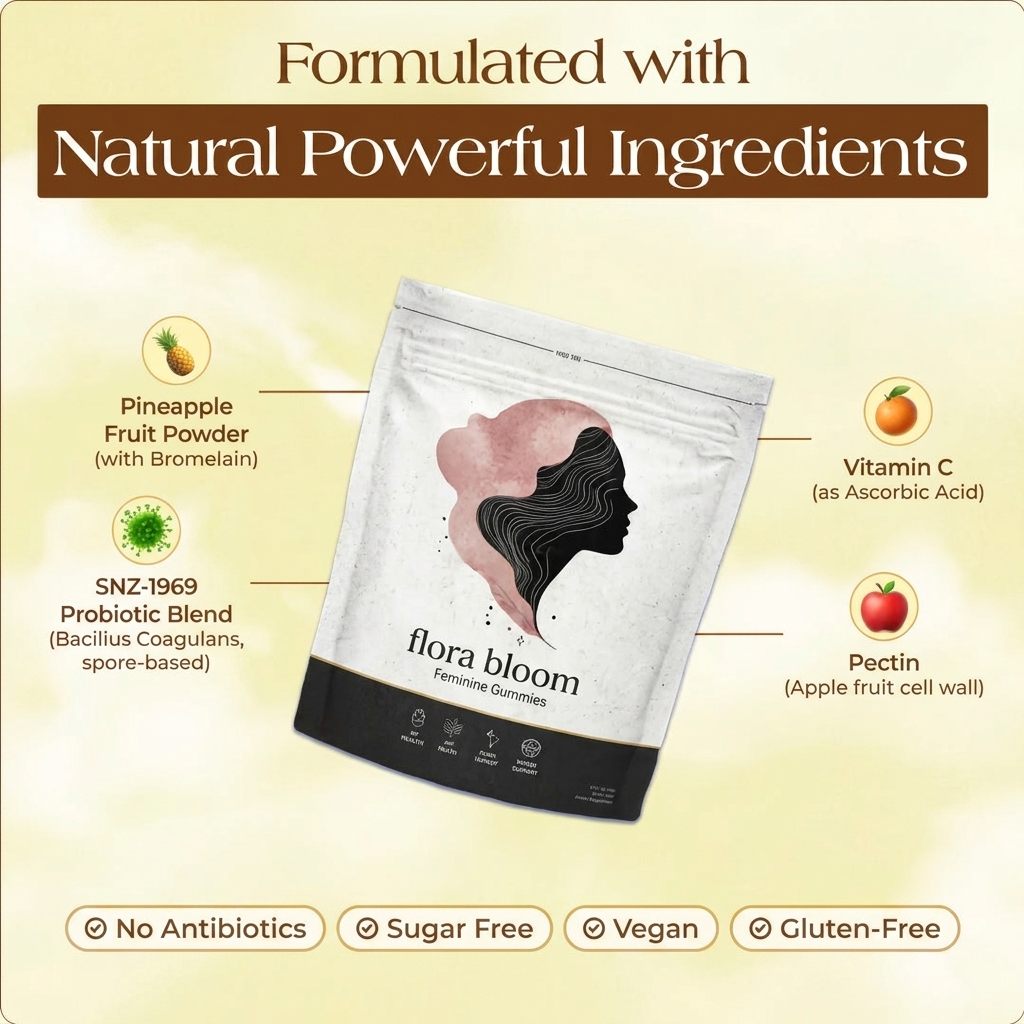 Flora Bloom Vaginal Probiotic - 100% Real Feminine Gummies