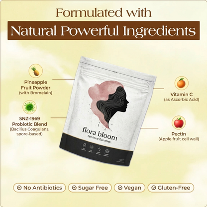 Flora Bloom Vaginal Probiotic - 100% Real Feminine Gummies